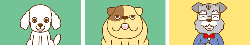 犬型に登場するワンちゃんたち